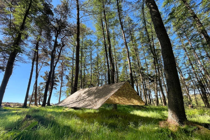 DD Hammocks Tarp 4x4 - MC (13ft x13ft) - 100% Waterproof - Lightweight & Multifunctional Rainfly Square Camo Tarp Tent Group Shelter for Camping Bushcraft & Scouts - Image 5